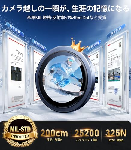 TORRAS For iPhone 17 Pro カメラ保護 iPhone 17 Pro Max 用 カメラカバー 「48MPをそのまま守る」米軍MIL規格 宇宙航空材料 アンチグレア 曇り防止 黒縁取り 1セット For いPhone17pro カメラカバー いPhone17promax 用 レンズフィルム ディープブルー LensGuard 最後 画像