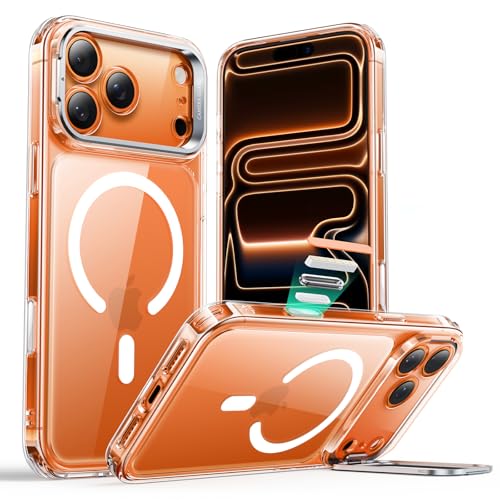 【デザイン受賞シリーズ！】ESR iPhone 17 Pro Max ケース MagSafe対応 3倍米軍MIL規格 カメラボタン付き 隠しスタンド 調整可能 ワイヤレス充電 エアガードコーナー 耐衝撃 傷防止 軽量 マグネット 高耐久性 Qi2.2対応 最大25W高速充電 いphone17promaxケース アイフォン17プロマックス専用Classicシリーズ(クリア) 画像1