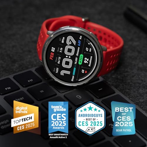 Amazfit Active 2 44mm スマートウォッチ 2000nit高輝度 GPS内蔵 オフラインマップ AIによる音声操作と睡眠/運動管理 心拍 睡眠 健康管理 160+スポーツモード ナビゲーション ルートインポート 10日間バッテリー持続 丸型(ブラックシリコン) 最後 画像