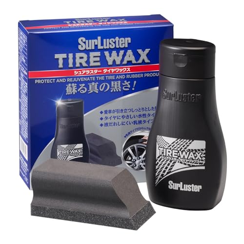 SurLuster(シュアラスター) タイヤワックス 200ml 水性 塗りこみ タイヤの艶出し 保護 ひび割れ防止 シリコーンオイル 乳液タイプ スポンジ付き 中性 S-139 1枚目 画像