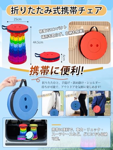 BTtime 折りたたみ椅子 伸縮式 アウトドアチェア 折り畳み式 キャンプ椅子 キャンプスツール 軽量 防水 持ち手付き 持ち運び便利 1秒開閉可能 耐荷重200KG 釣り/観戦/花火大会/屋内/屋外用（ブラック） 最後 画像