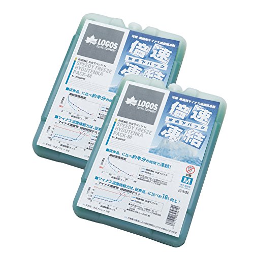 【amazon.co.jp限定】ロゴス(LOGOS) 保冷剤 倍速凍結・氷点下パックM・2個パック 長時間 防災 日本製 画像1