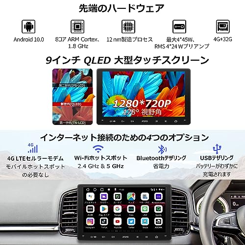 [9インチQLED] ATOTO S8MS Androidカーナビ、2DINディスプレイオーディオ、ワイヤレス Android Auto & ワイヤレス CarPlay、8コア 4GB RAM+32GB ROM、内蔵4G LTE、WiFi/BT/USB テザリング、デュアル Bluetooth、GPS トラッキング、HD LRV、SCVC、DSP内蔵、AI連続会話、S8G2094MS 最後 画像