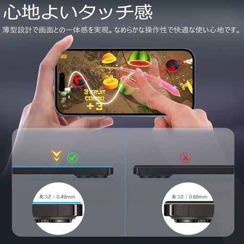 MINIKA 360度 覗き見防止フィルム iPhone 16 ガラスフィルム 覗き見防止 360 アイフォン16 保護フィルム 360° 全方向 覗き見 いPhone16 フィルム 覗き見防止フィルター iPhone16 用 保護シート 【プライバシー/のぞき見防止/上下左右 見えない 】いPhone16 カメラフィルム 付き 中間 画像