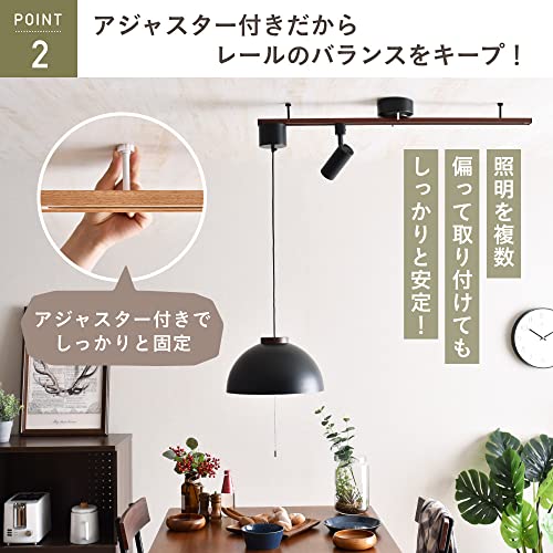 【Amazon限定ブランド】ダクトレール ライティングレール 1.5m 可動範囲146cm ライティングバー スポットライトレール レール照明 ライティングダクト オシャレ 照明 工事不要 間接照明 天井照明 Kalos WH 150 最後 画像