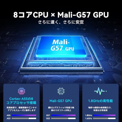 【専用ケースプレゼント】android 16 タブレット 11インチ 20GB+128GB+1TB拡張 アンドロイド Tablet YouTube視聴 8コアT7250 wi-fiモデル 大画面 8800mAh大容量 GPS対応 GMS認証 BT5.0 顔認識 画面分割 無線投影 タイプC充電 高性能 SVITOO P11 ケース付き 中間 画像