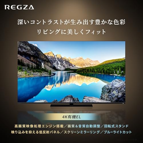 REGZA テレビ 55インチ 4K 有機ELテレビ 55X8900L 4Kチューナー内蔵 外付けHDD 2番組同時録画 最後 画像