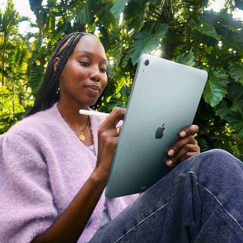 Apple 13 インチ iPad Air (M3): Apple Intelligence のために設計、Liquid Retina ディスプレイ、128GB、12MP フロント/バックカメラ、Wi-Fi 6E、 Touch ID、一日中使えるバッテリー - スペースグレイ 中間 画像