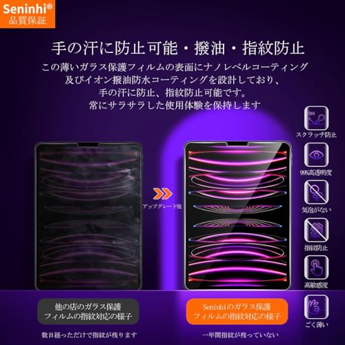 対応 iPad Pro 11インチ 2022 2021 2020 ガラスフィルム 【2枚強化ガラス+2枚レンズ保護フィルム+ガイド枠】ガイド枠付き 対応 iPadPro11 保護フィルム (２枚入り) + レンズフィルム (２枚入り) ガイド枠 フィルム iPad Pro 11 (2022 / 2021 / 2020 ) スマートタブレット 液晶保護フィルム 全面保護 2.5D 硬度9H 厚さ0.26mm 指紋防止 高感度 飛散防止 中間 画像