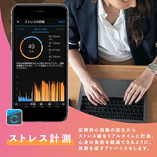 GARMIN(ガーミン) vívosmart 5 Black S/M バンド型スマートウォッチ 【日本正規品】 中間 画像