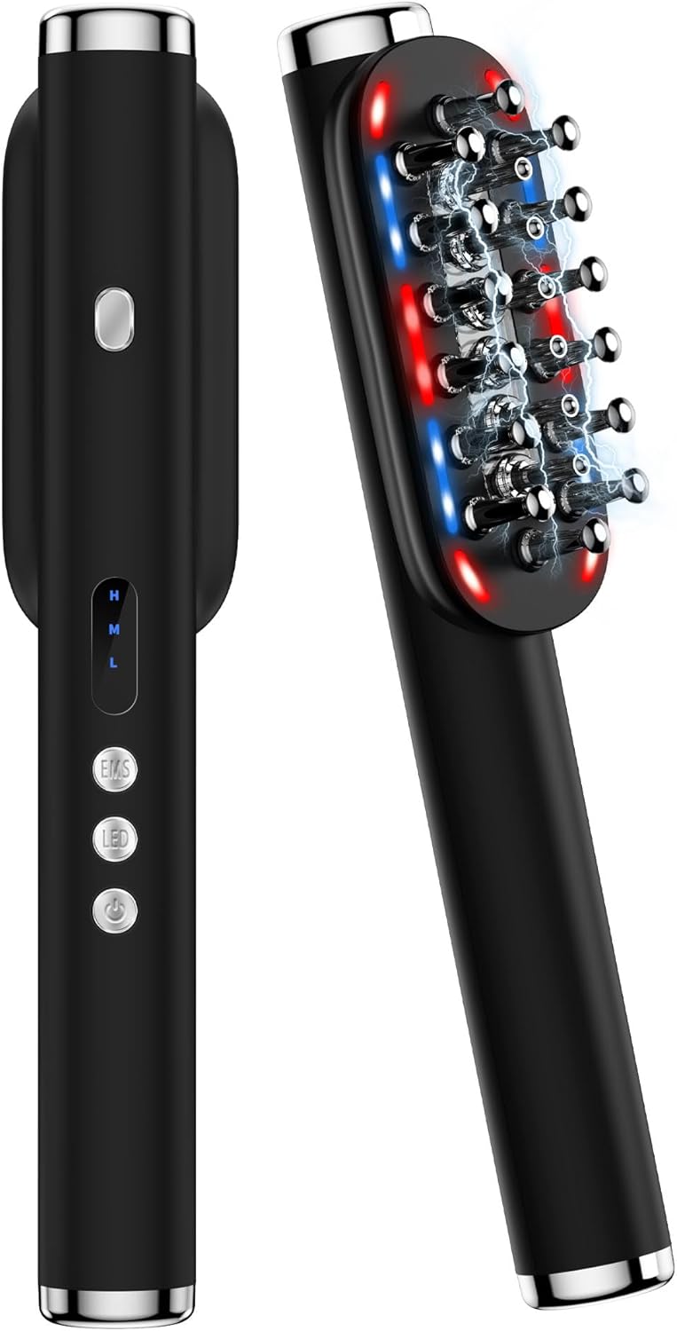 【2025年究極版登場】電気バリブラシRF美顔器 液晶ディスプレイ電気ブラシ ems ブラシ 電動頭皮ブラシ ems RF EP 微電流 乾湿両用 LED機能付き 4つのモード Type-C充電式 コードレス プレゼント 画像1