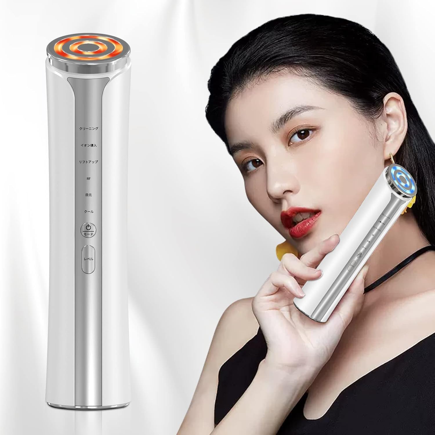 美顔器 【2025新モデル】 EMS美容器 RF美顔器 EMS微電流 4色LED 光エステ 1台多役 イオン美顔器 6種類モード 3段階レベル 温冷ケア 冷感機能 超音波振動 肌ケア 毛穴 汚れとり 口元ケア フェイスケア 多機能美容器 目元ケア USB充電式 画像1