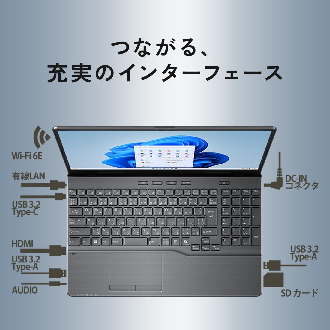 富士通 ノートパソコン FMV Note A WA1-K2 (MS Office 2024/Win 11/15.6型/AMD Ryzen 7/16GB/SSD 512GB/スーパーマルチドライブ) FMVWK2A175_AZ 最後 画像