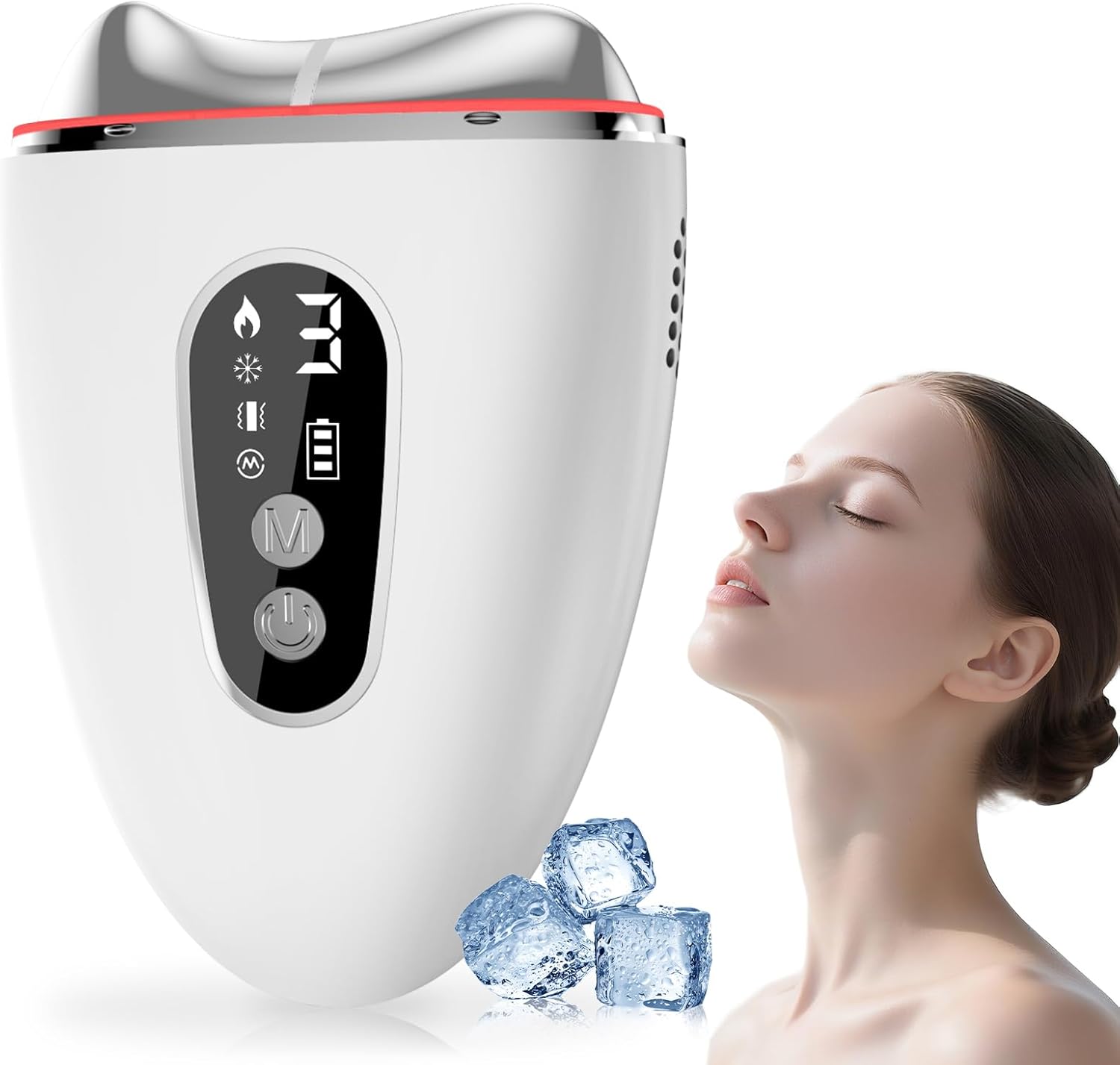 【2025革新 温冷両用 】 美顔器 ems 温冷リフトかっさ カッサプレート【電動4モード 3段階調整可能】 温感 冷却リフト 1台で多用 振動ボディケア 持ち上げイオン美顔器 多機能 3つの光色 全身適用 typeC充電式 持ち運び便利 家庭用美顔器 画像1