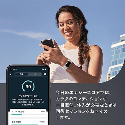 Fitbit Charge 5 ブラック-グラファイト日本正規品 メーカー保証1年 最大7日間のバッテリー Suica対応 GPS搭載 健康指標ダッシュボード 心拍計測と睡眠スコア 活動量計 中間 画像