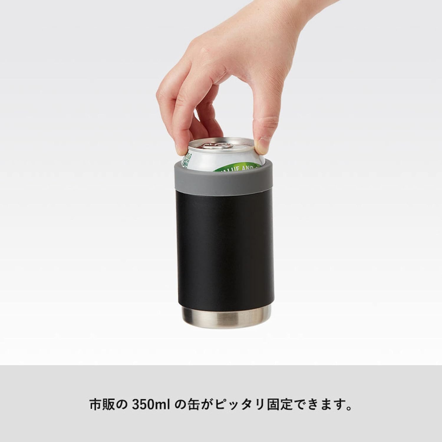 ゴーウェル 保冷缶ホルダー 真空 2層 保冷 直飲み ステンレス サーモ タンブラー マグカップ 兼用 2way おしゃれ マット レッド 350ml缶対応 TS-1655-002 中間 画像