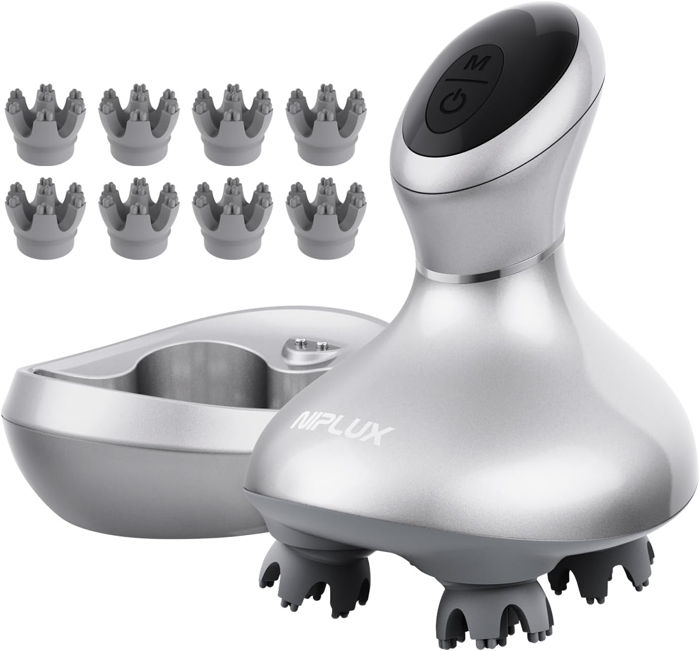 【博士監修】NIPLUX HEAD SPA 電動頭皮ブラシ 株式会社日創プラス ニップラックス ヘッドスパ IPX7防水 3D振動 乾湿両用 10分タイマー シャンプー コードレス 敬老の日 プレゼント 誕生日 父親 母親 女性 男性 画像1