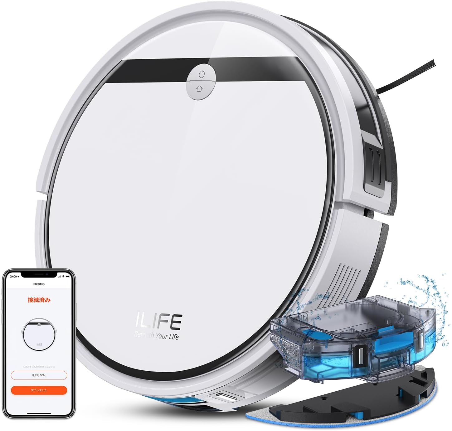 ILIFE アイライフ ロボット掃除機 ブラシレスモーター Wi-Fi V3x 画像1