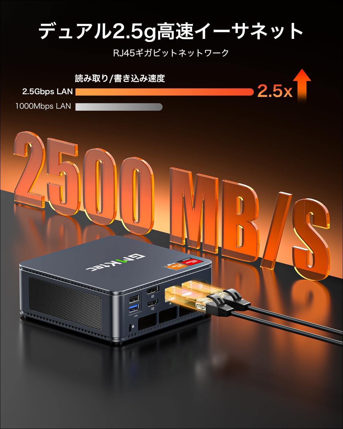GMKtec Nucbox K6 ミニPC AMD Ryzen 7 7840HS ゲーミング ミニpc DDR5 5600MHz PCIe 4.0 SSD Radeon 780M ゲームミニパソコン|2x2.5Gbps LAN|WIFI 6E|HDMI2.0 |DP1.4|USB4 4K@60Hz |Windows 11 Pro 小型pc (AMD Ryzen 7 7840HS 16GB+1TB) 中間 画像