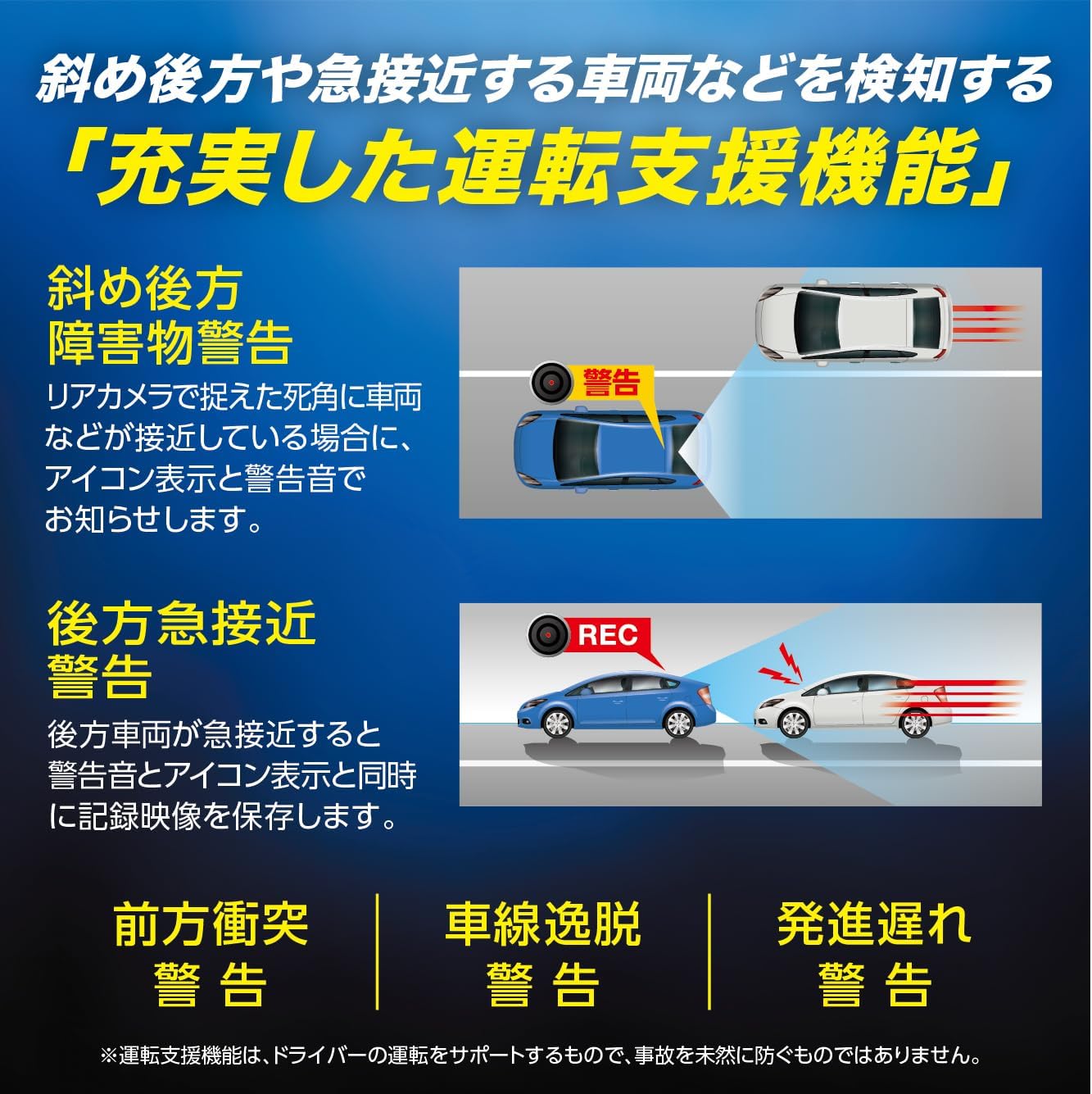 ケンウッド ドライブレコーダー DRV-EM4800 PureCel Plusセンサー搭載 フルハイビジョン録画 中間 画像