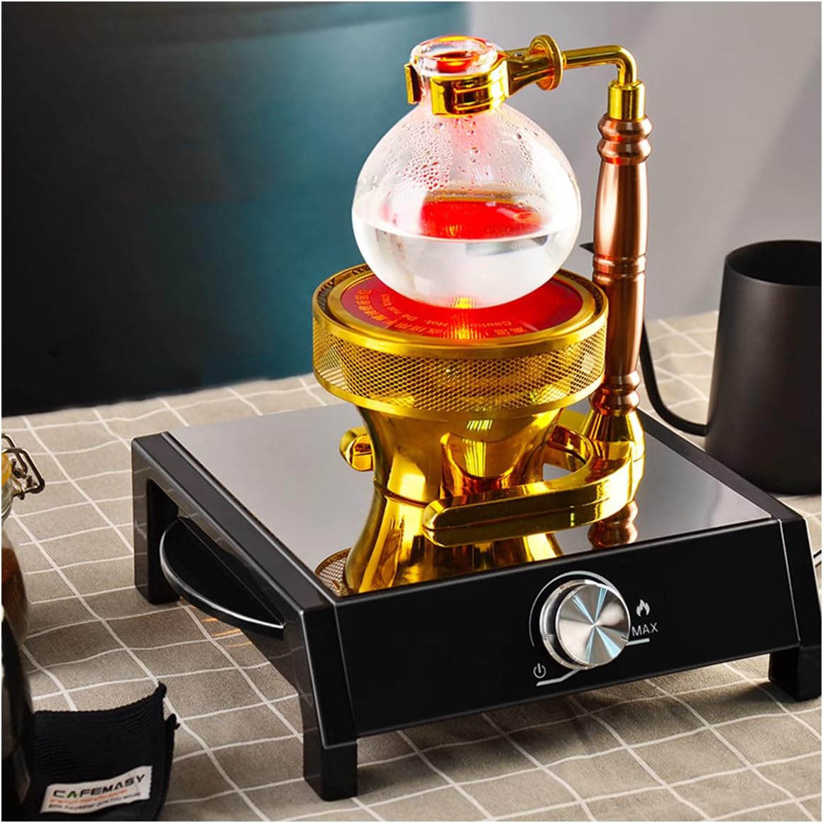 電気サイフォン コーヒー ヒーター、400Wポータブルハロゲンビームヒーターバーナー赤外線加熱 最後 画像