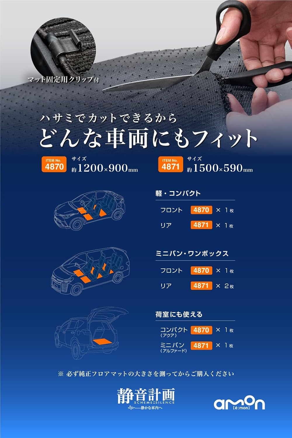 エーモン サイレントマット4870 ロードノイズを低減 最後 画像