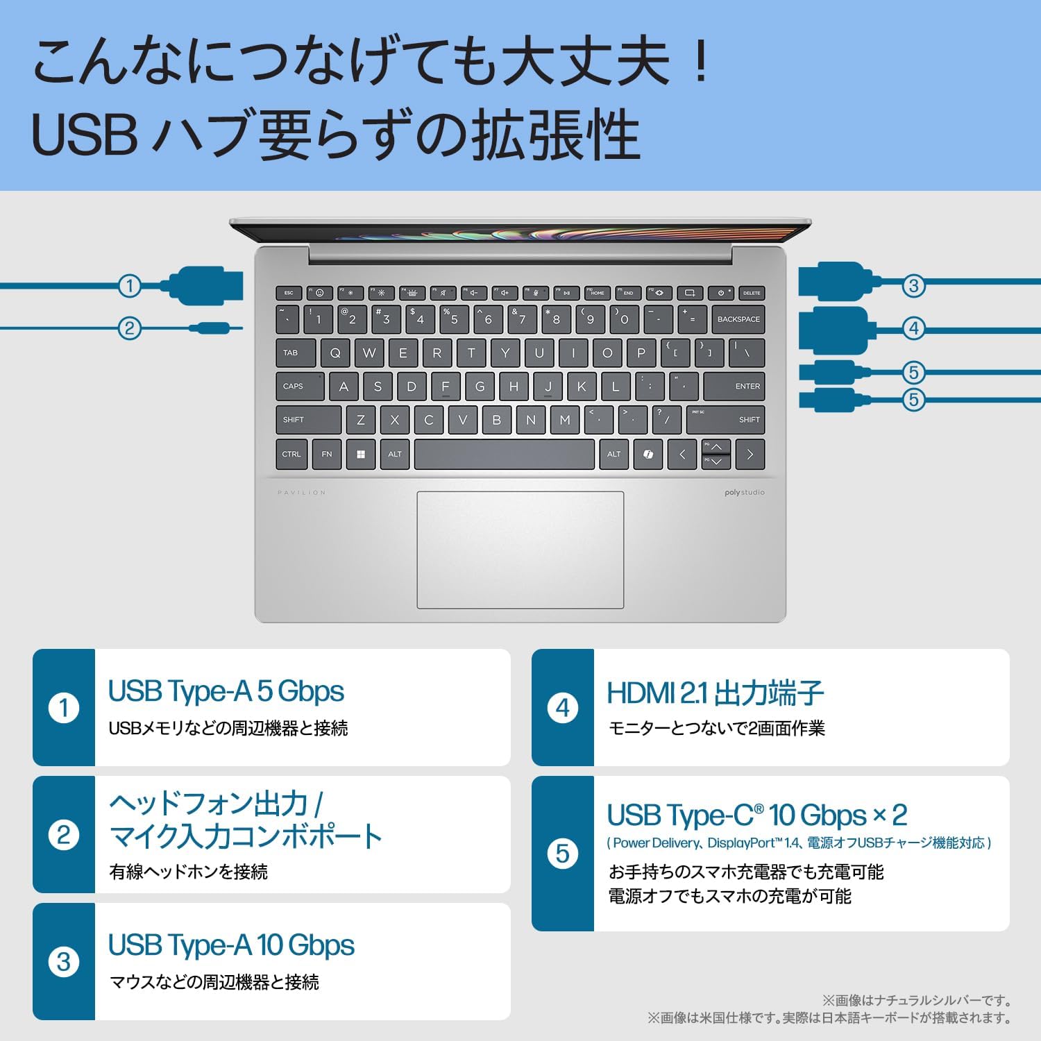 HP ノートパソコン Pavilion Aero 13-bg 13.3インチ Microsoft Office Home & Business 2024 A17XBPA-AAGT 中間 画像