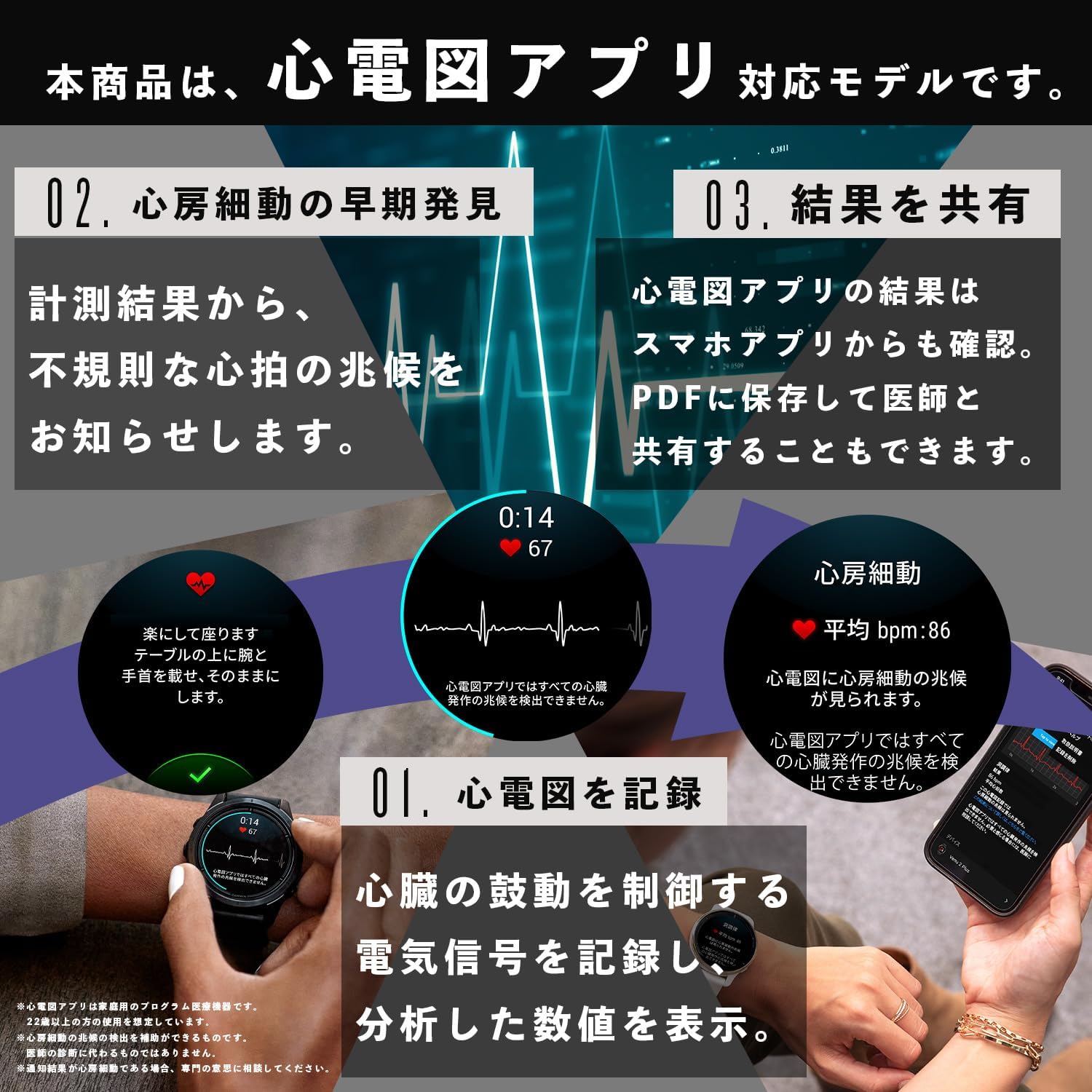 ガーミン GARMIN epix Pro Sapphire Ti Carbon Gray プレミアムアクティブスマートウォッチ 中間 画像