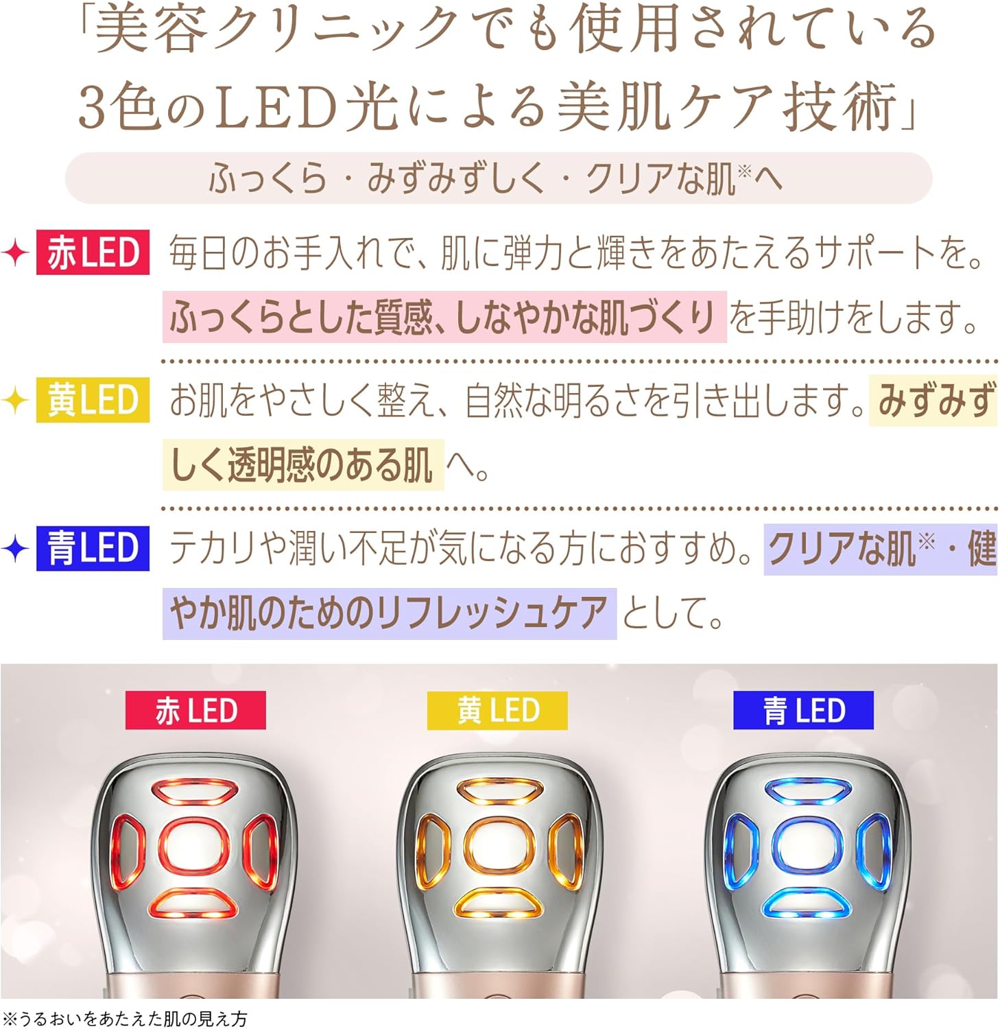 MCAura【国内正規品】美顔器 1台4モード12役 EMS ウォーターピーリング 3色LED搭載 多機能美顔器 光エステ 微電流 超音波振動 毛穴洗浄 肌引き締め 美容器 フェイスケア ボディケア リフトケア 中間 画像