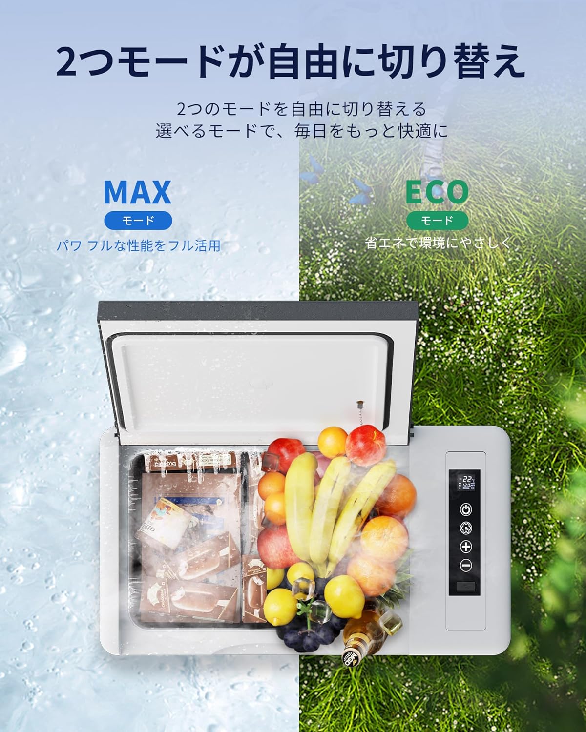 EUHOMY 車載冷蔵庫 ポータブル冷蔵庫 25L 中間 画像