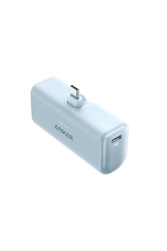 Anker Nano Power Bank (22.5W, Built-In USB-C Connector) (モバイルバッテリー 5000mAh 小型コンパクト)【PowerIQ搭載/USB-C一体型】 iPhone 16 / 15 シリーズ/Switch 2対応 (ブルー) 画像1