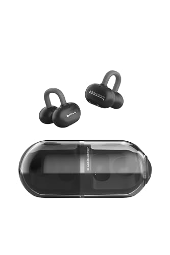 水月雨 Moondrop Pill オープンイヤー型ワイヤレスイヤホン イヤーカフ イヤホン オープンイヤー ワイヤレス Bluetooth 6.0 開放型 耳挟み式 【IPX4防水 / 最大28時間再生 / AIノイズキャンセリング / 13mm円形低歪みダイナミックドライバー / チタン合金フレームでサポート 】ブラック 1枚目 画像