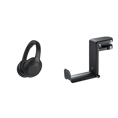 ソニー(SONY)【ヘッドフォンとスタイリッシュスタンドセット】ソニー(SONY) ワイヤレスノイズキャンセリングヘッドホン WH-1000XM4 ブラックとサンワサプライ 回転式ヘッドホンフック PDA-STN18BK 画像1