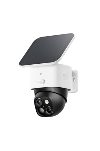 Anker Eufy SoloCam S340（屋外防犯カメラ）【ソーラー充電 / 360°撮影可能/パンチルト / 460万超高画素 / 3K画質 / 防犯対策/デュアルレンズカメラ / 8倍ズーム / ワイヤレス対応/連続給電可能/バッテリー搭載 / 2.4 GHz Wi-Fi / IP55 防塵防水/追加料金不要 】 画像1