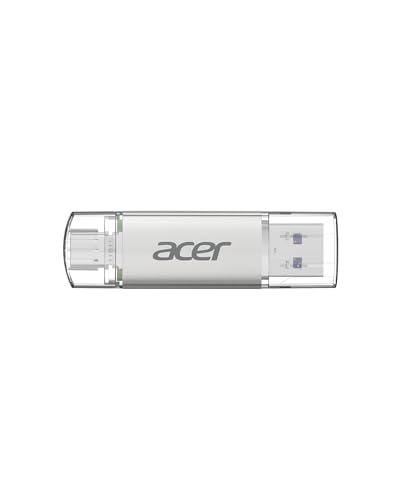 Acer UT300 USBメモリ 128GB USB 3.2 最大読出速度150MB/s USB-A/C両対応 高速 フラッシュメモリドライブ 金属筐体 - BL.9BWWA.590 画像1