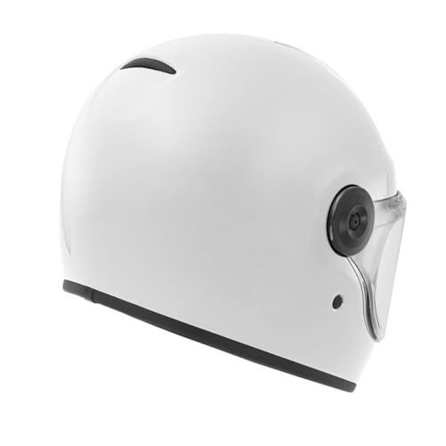 コミネ(KOMINE) バイク用HK-190 ネオレトロフルフェイスヘルメット Pearl White L 中間 画像