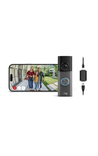 【New】Ring Wired Doorbell Pro PoE (リング ワイヤードドアベル プロ PoEモデル) | 高画質・広角の4Kドアホン | 10倍ズーム・モーション検知搭載 | Ring Home プラン30日間無料体験付き - ダークシルバー 1枚目 画像