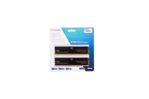 CFD販売 デスクトップPC用メモリ グラフェン 銅箔 ヒートシンク DDR5-6000 16GB×2枚 (32GB) 相性保証 288pin シー・エフ・デー販売 CFD Standard W5U6000CS-16GC38F 画像1
