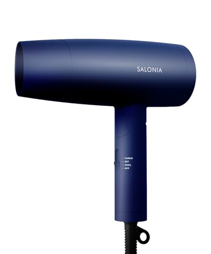 SALONIA サロニア スピーディーイオン ドライヤー 大風量 速乾 軽量 マイナスイオン ヘアドライヤー SL-013NV ネイビー 1枚目 画像