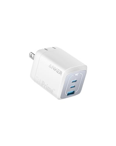 Anker Prime Wall Charger (67W, 3 ports, GaN) (ホワイト)【 PD対応/PSE技術基準適合/折りたたみ式プラグ】iPhone シリーズ MacBook Windows PC iPad Galaxy Android スマートフォン ノートPC 各種 その他機器対応 1枚目 画像