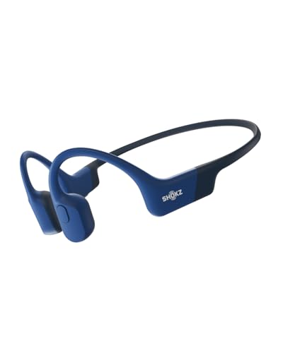 Shokz (ショックス) OpenRun 骨伝導イヤホン ワイヤレス Bluetooth5.1 オープンイヤーヘッドホン 耳を塞がない 自動ペアリングヘッドフォン マイク付き ランニング・スポーツイヤフォン IP67防塵防水 スポーツヘアバンド付き 急速充電 8時間再生 USB-C ブルー 1枚目 画像