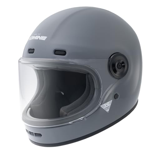 コミネ(KOMINE) バイク用HK-190 ネオレトロフルフェイスヘルメット Basalt Grey XL 1枚目 画像