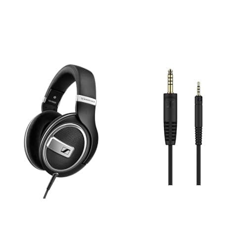 【セット買い】【Amazon.co.jp限定】ゼンハイザー Sennheiser ヘッドホン 有線 HD 599 SE オープン型 開放型 ブラック + 4.4mmバランスケーブル セットミュージック ゲーミング 動画視聴 【国内正規品】 1枚目 画像
