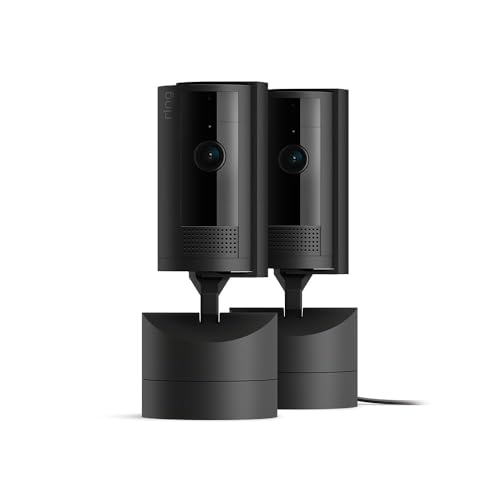 【カメラ2つセット】Ring 首振り機能付きインドアカム | 左右360° 上下169° パンチルト、屋内用防犯カメラ | Pan-Tilt Indoor Cam ブラック | Ring Homeプラン30日間無料体験 1枚目 画像