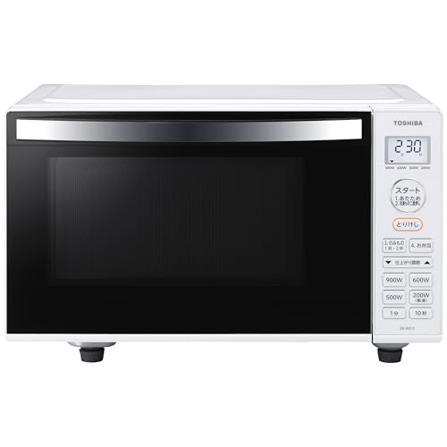 TOSHIBA(東芝) 電子レンジ 17L ER-WS17(W) ホワイト 自動あたため バックライト液晶 一人暮らし お弁当 単機能 フラットテーブル 入学・入園 新社会人 画像1