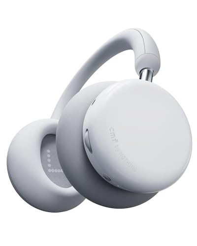 CMF by Nothing Headphone Pro オーバーイヤー ヘッドホン Bluetooth 5.3対応 最大100時間再生 ハイブリッドアクティブ ノイズキャンセリング LDAC＆Hi-Res認証 40mmドライバー 空間オーディオ マイク付き ワイヤレスヘッドホン 軽量 (ライト グレー) 画像1