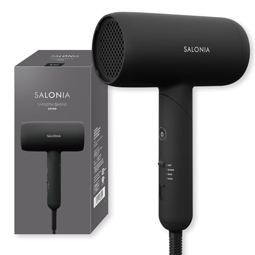 SALONIA サロニア スムースシャイン ドライヤー 大風量 速乾 軽量 ヘアドライヤー ブラック【Amazon.co.jp限定】 画像1