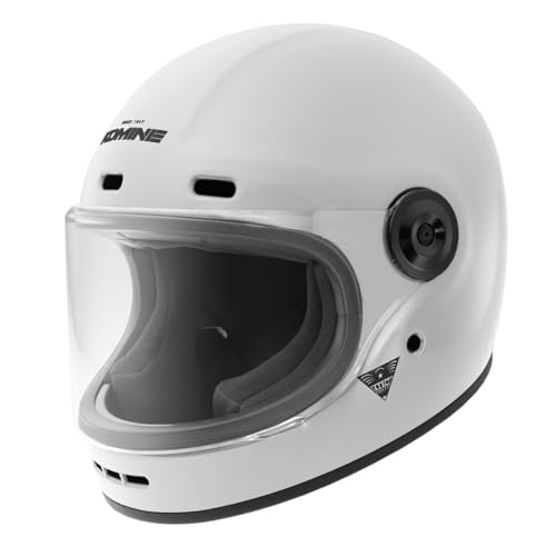 コミネ(KOMINE) バイク用HK-190 ネオレトロフルフェイスヘルメット Pearl White L 画像1