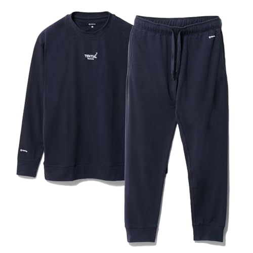 [TENTIAL] 旧モデル BAKUNE [ バクネ ] 秋〜冬 スウェット 上下セット (スウェットシャツ・スウェットパンツ) リカバリーウェア ユニセックス ネイビー Mサイズ 画像1