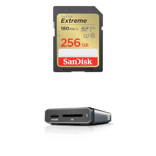 【カードリーダーセット】 SDカード SanDisk Extreme SDSDXVV-256G-GHJIN 新パッケージ+サンディスクプロフェッショナル PRO-DOCK対応 SD/microSDカードリーダー PRO-READER SD and microSD SDPR5A8-0000-GBAND/E 画像1